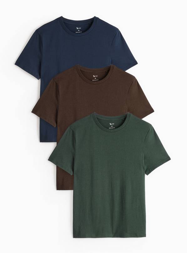 Plain Short Sleeve T-Shirts 3 Pack XL